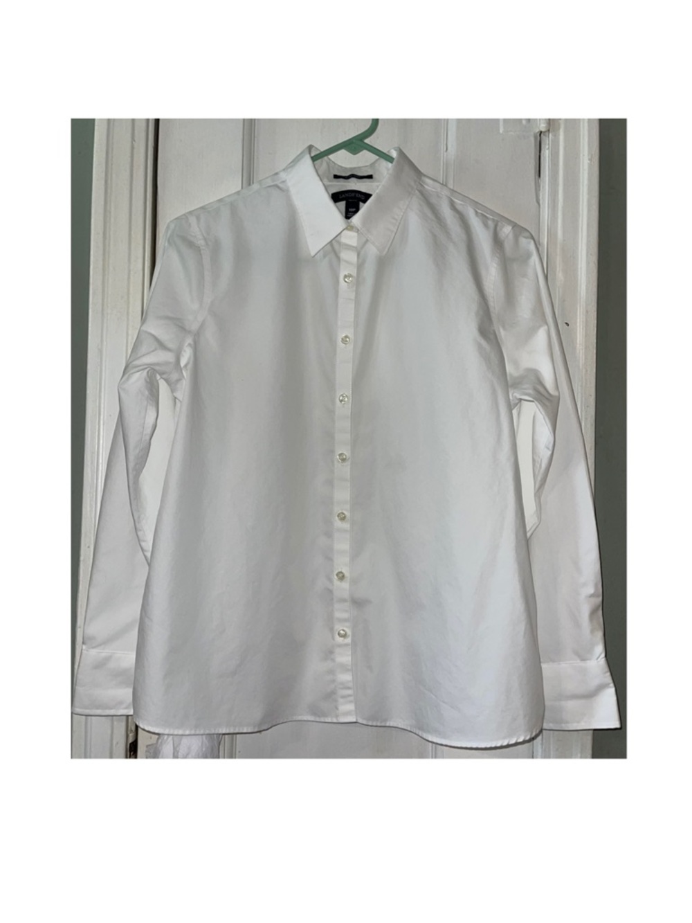 Lands End Classic White Button-Down Shirt